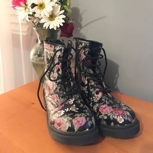 floral combat boots target